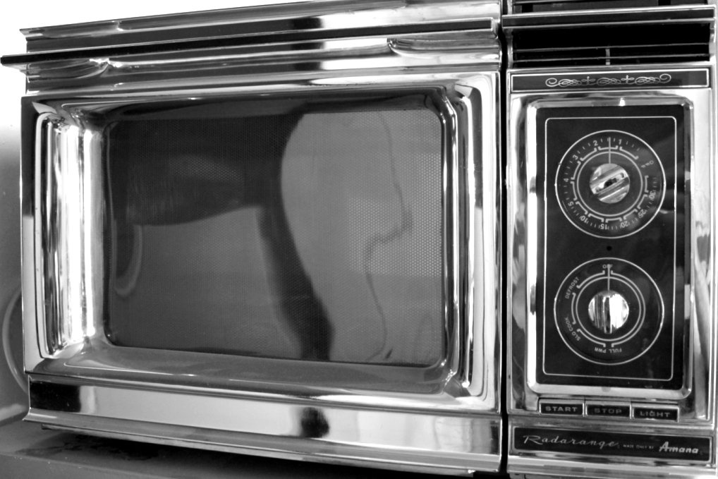 photo of the world's first microwave oven.