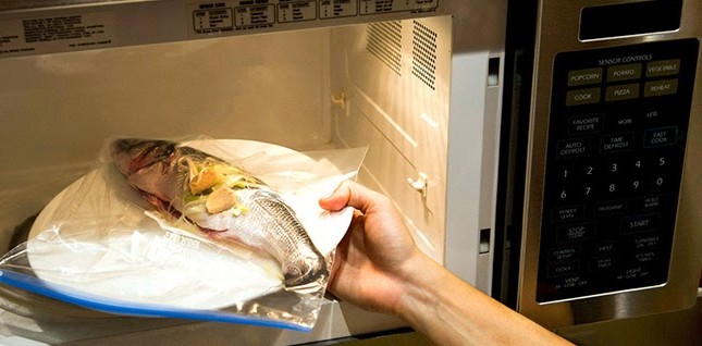 microwave fish cooking